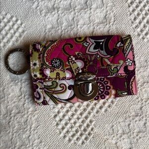 Vera Bradley Pink Paisley Keychain Wallet